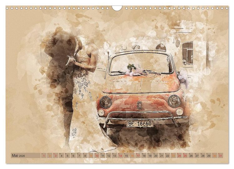 Produktbild: Kult-Autos, Nuova 500 (Wandkalender 2026 DIN A3 quer), CALVENDO Monatskalender