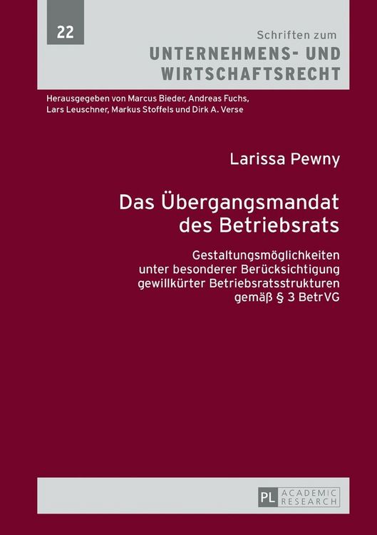 Produktbild: Das &Uuml;bergangsmandat des Betriebsrats