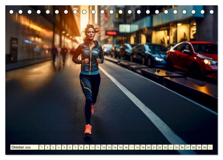Produktbild: Joggen, gesund laufen (Tischkalender 2026 DIN A5 quer), CALVENDO Monatskalender