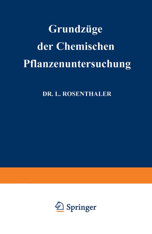 Produktbild: Grundz&uuml;ge der Chemischen Pflanzenuntersuchung
