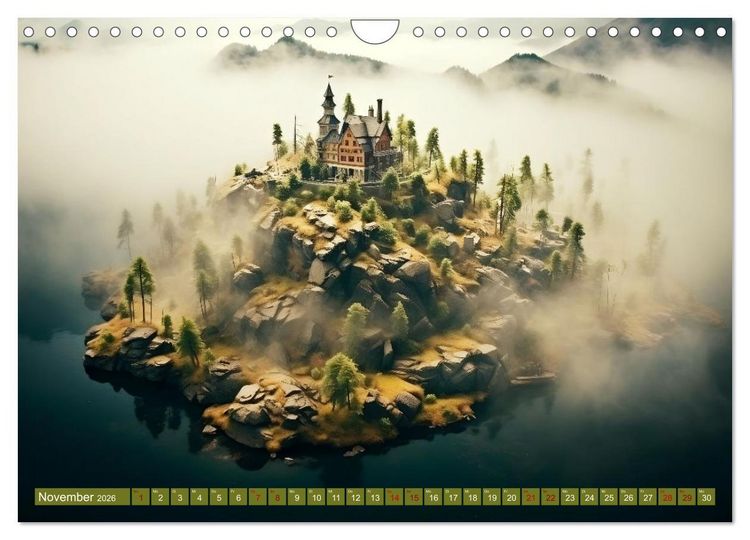 Produktbild: Miniaturwelt Inseln (Wandkalender 2026 DIN A4 quer), CALVENDO Monatskalender