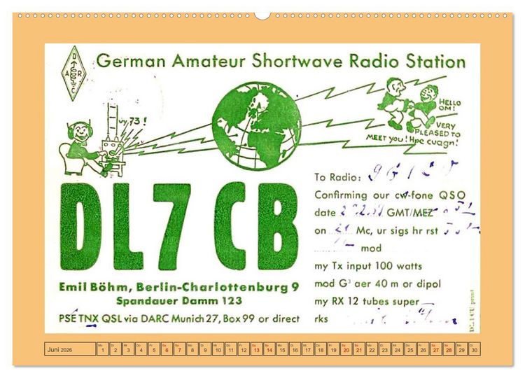 Produktbild: Amateurfunk in West-Berlin (hochwertiger Premium Wandkalender 2026 DIN A2 quer), Kunstdruck in Hochglanz