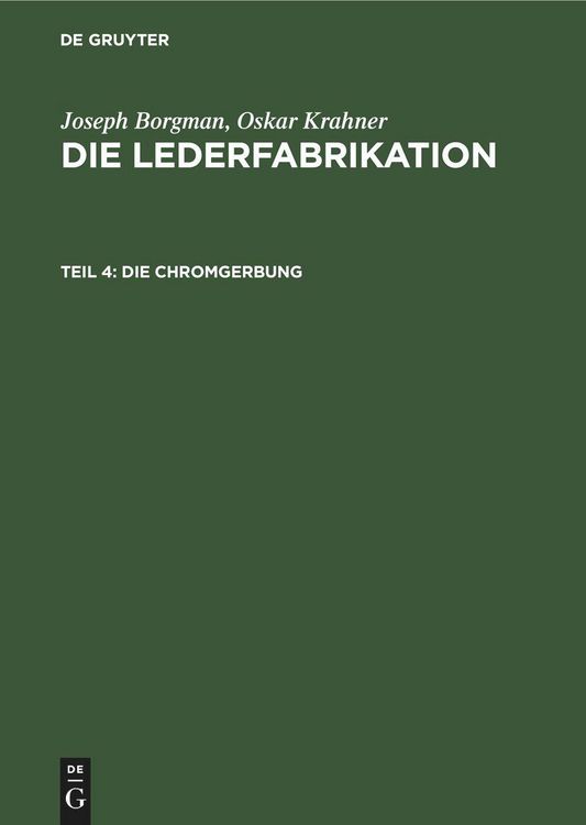 Produktbild: Die Chromgerbung