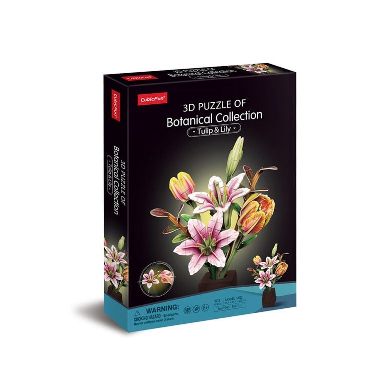 Produktbild: CUBICFUN - 3D Puzzle Pflanzent. Tulpe und Lilie 103