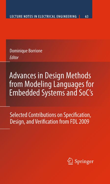 Produktbild: Advances in Design Methods from Modeling Languages for Embedded Systems and SoC&rsquo;s