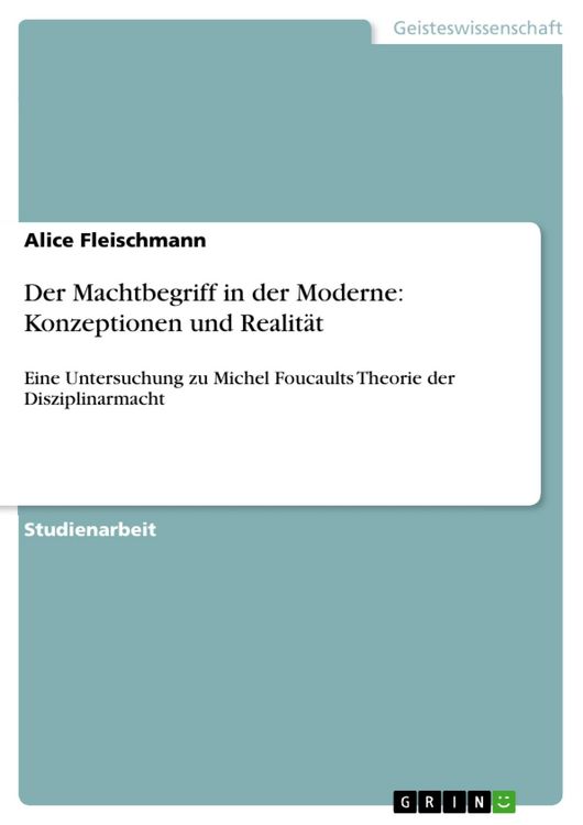 Produktbild: Der Machtbegriff in der Moderne: Konzeptionen und Realit&auml;t