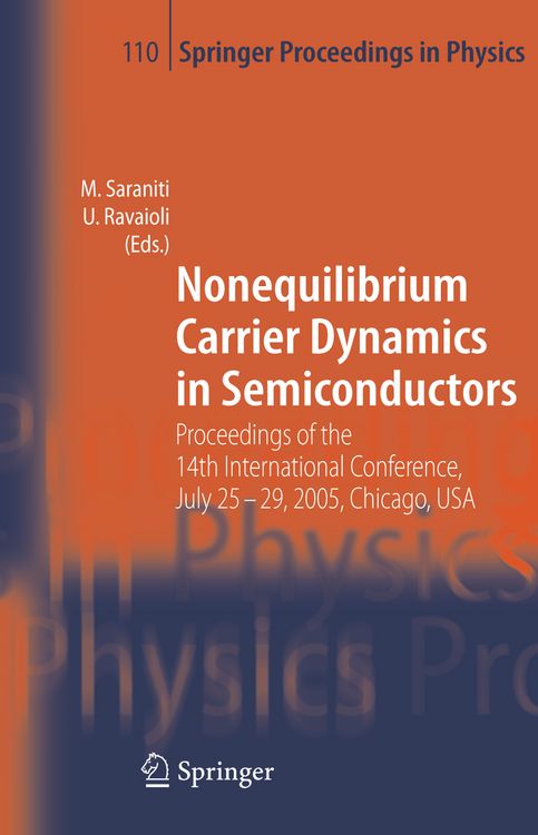 Produktbild: Nonequilibrium Carrier Dynamics in Semiconductors