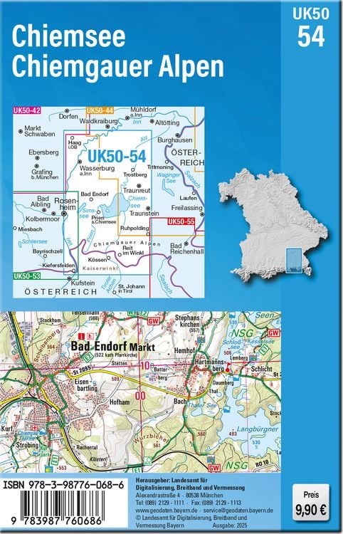 Produktbild: UK50-54 Chiemsee, Chiemgauer Alpen