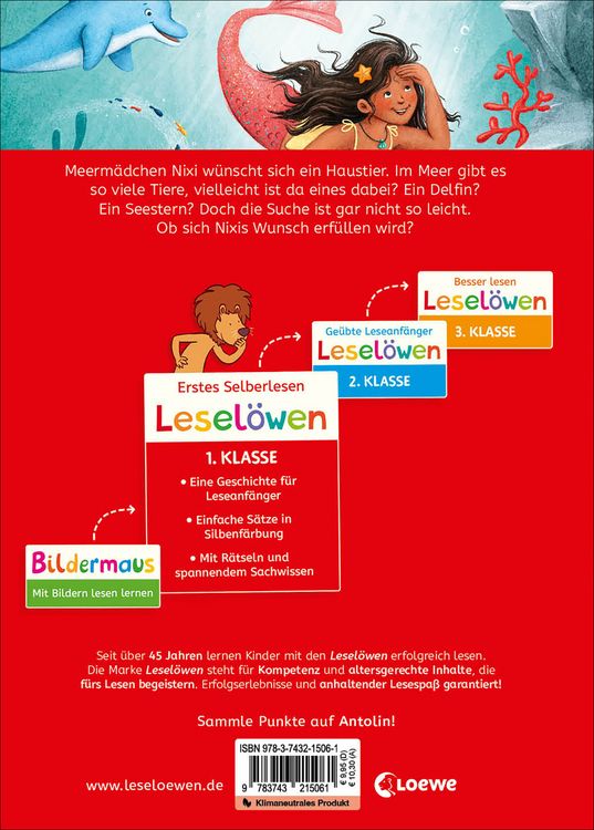 Produktbild: Lesel&ouml;wen 1. Klasse - Das Meerm&auml;dchen und der gro&szlig;e Wunsch