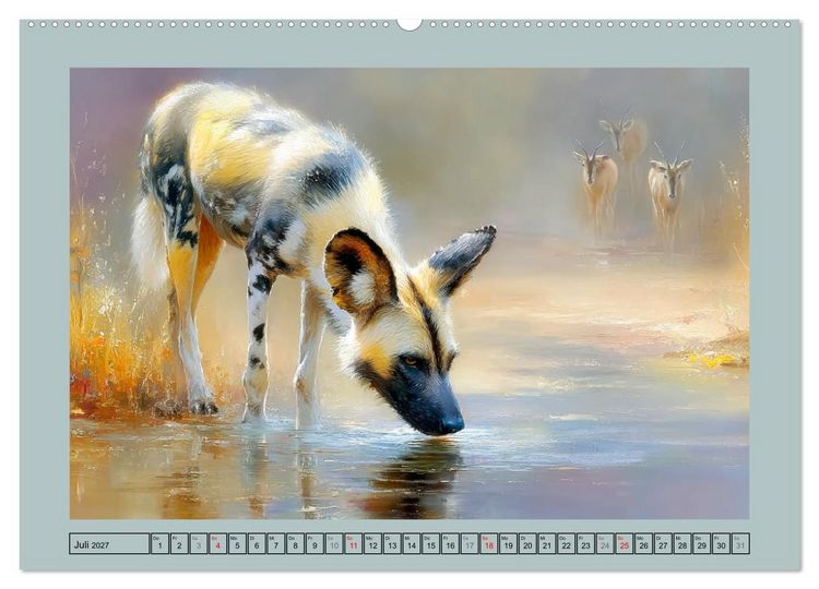 Produktbild: Wildhunde. Afrikas erfolgreiche J&auml;ger (Wandkalender 2027 DIN A2 quer), CALVENDO Monatskalender
