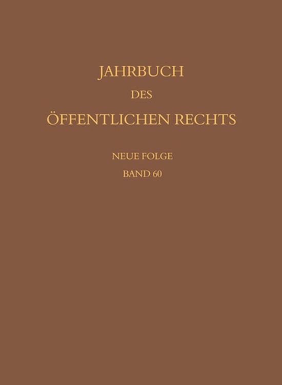 Produktbild: Jahrbuch des &ouml;ffentlichen Rechts der Gegenwart. Neue Folge