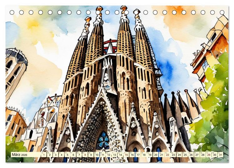 Produktbild: Faszination Spanien (Tischkalender 2026 DIN A5 quer), CALVENDO Monatskalender