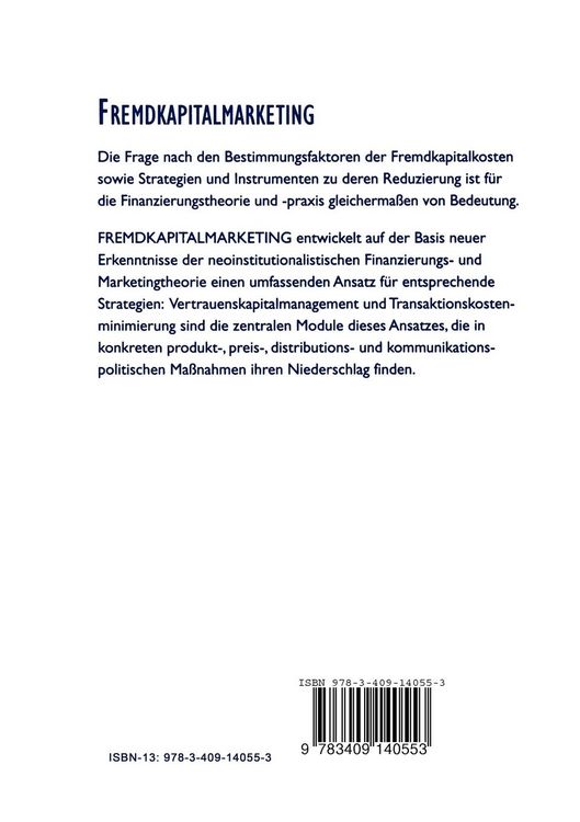 Produktbild: Fremdkapitalmarketing