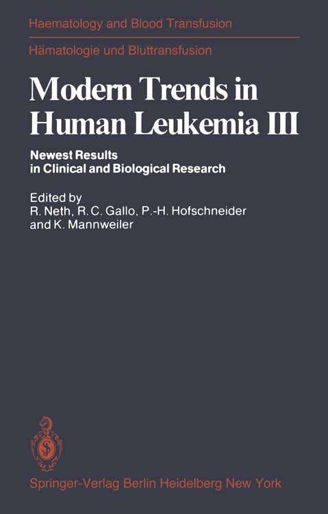 Produktbild: Modern Trends in Human Leukemia III