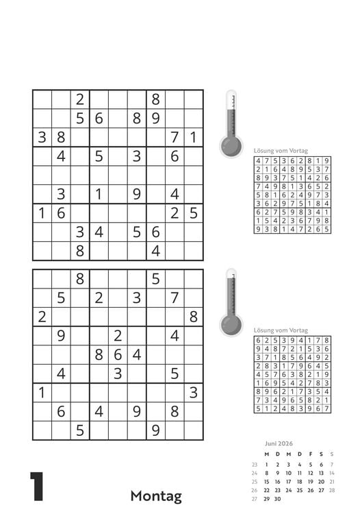 Produktbild: Das tägliche Sudoku 2026 - Tagesabreißkalender -14,8x21,0 - Rätselkalender - Knobelkalender