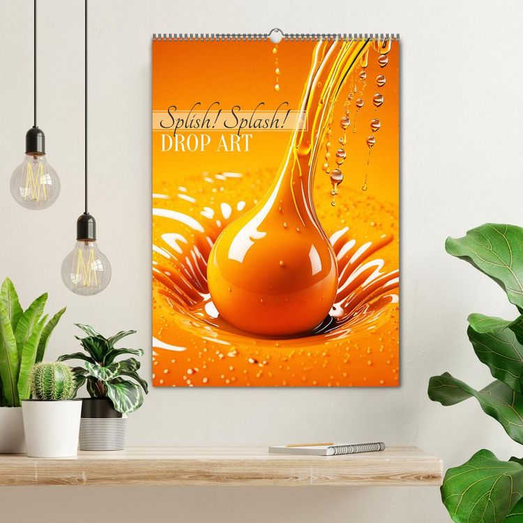 Produktbild: Splish! Splash! DROP ART (Wandkalender 2026 DIN A2 hoch), CALVENDO Monatskalender