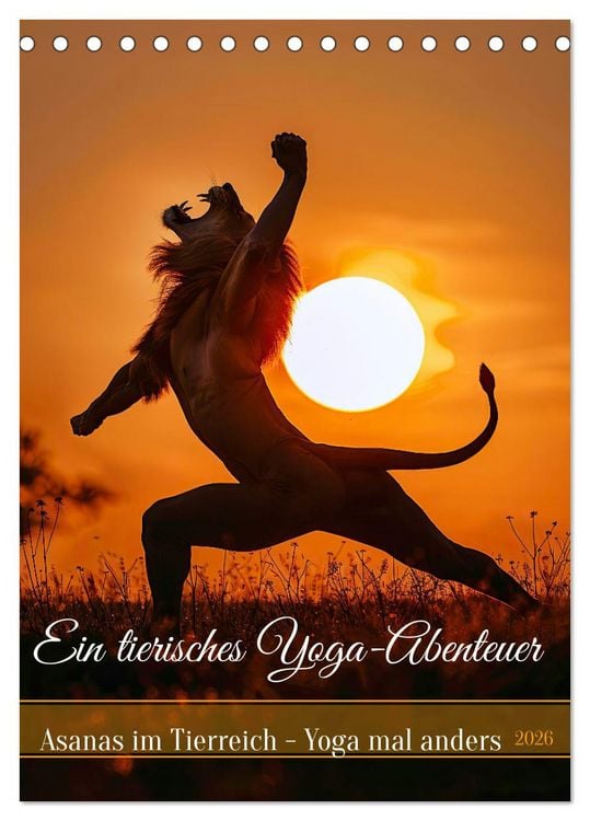 Produktbild: Ein tierisches Yoga-Abenteuer (Tischkalender 2026 DIN A5 hoch), CALVENDO Monatskalender