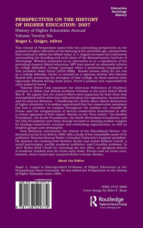 Produktbild: Perspectives on the History of Higher Education