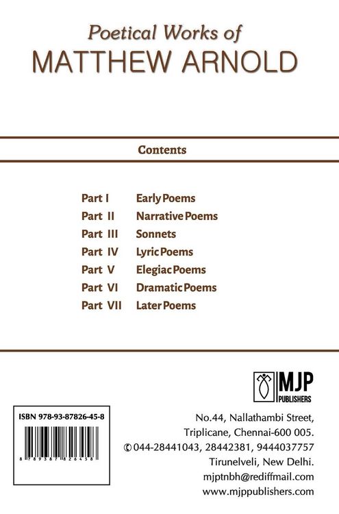 Produktbild: Poetical Works Of Matthew Arnold