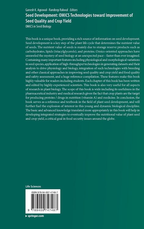 Produktbild: Seed Development: OMICS Technologies toward Improvement of Seed Quality and Crop Yield