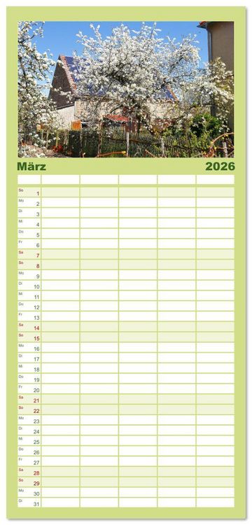 Produktbild: Familienplaner 2026 - Brandenburg - Sch&ouml;ne Orte im Landkreis Potsdam-Mittelmark mit 5 Spalten (Wandkalender, 21 x 45 cm) CALVENDO