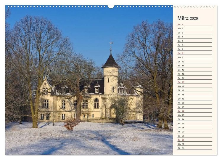 Produktbild: Schl&ouml;sser der Niederlausitz (hochwertiger Premium Wandkalender 2026 DIN A2 quer), Kunstdruck in Hochglanz