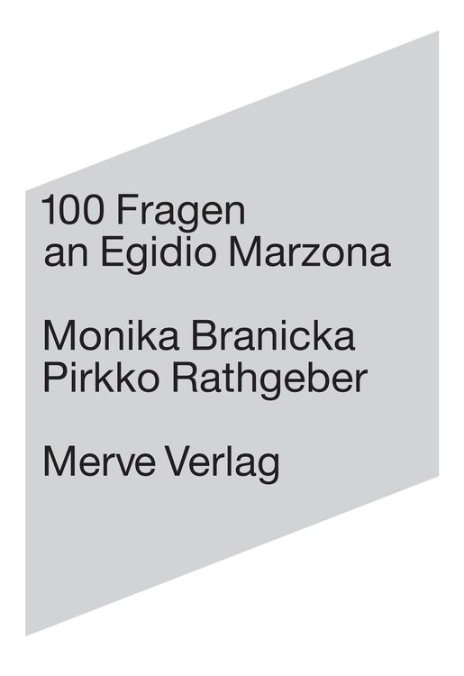Bild vom Artikel 100 Fragen an Egidio Marzona vom Autor Monika Branicka
