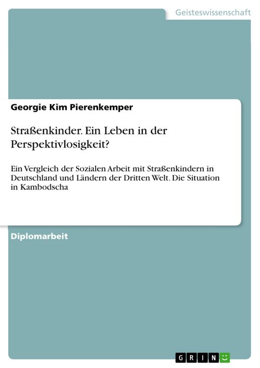 Produktbild: Stra&szlig;enkinder - Ein Leben in der Perspektivlosigkeit?