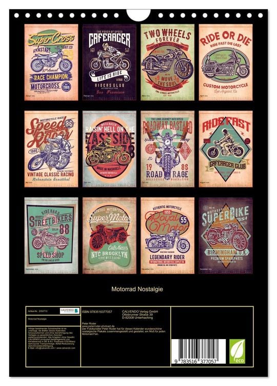 Produktbild: Motorrad Nostalgie (Wandkalender 2026 DIN A4 hoch), CALVENDO Monatskalender