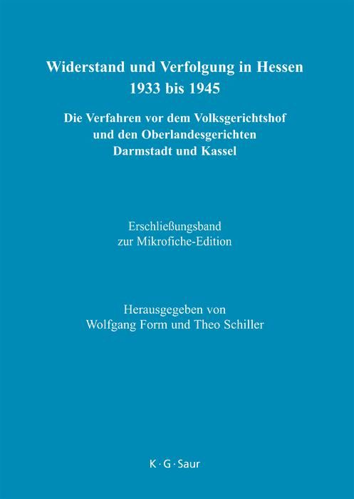 Produktbild: Erschlie&szlig;ungsband zur Mikrofiche-Edition