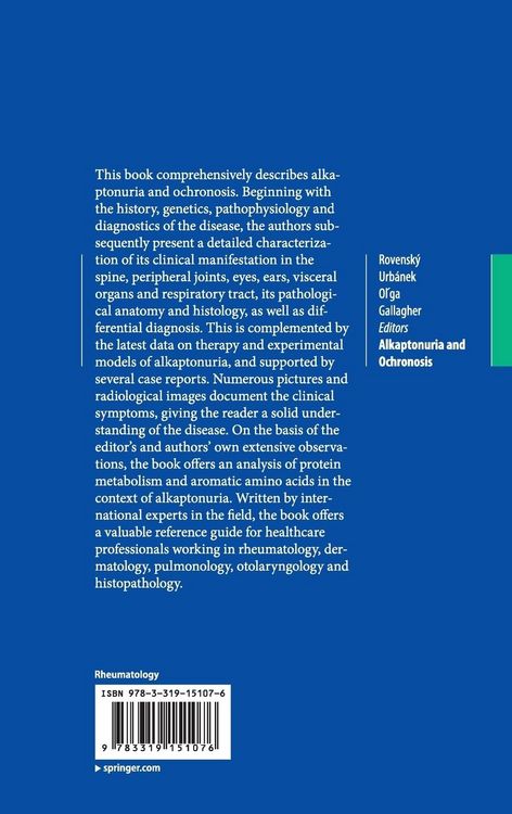 Produktbild: Alkaptonuria and Ochronosis