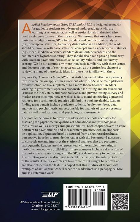 Produktbild: Applied Psychometrics using SPSS and AMOS(HC)