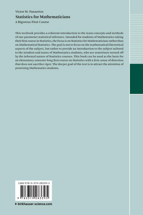 Produktbild: Statistics for Mathematicians