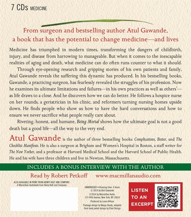 Produktbild: Being Mortal: Medicine and What Matters in the End