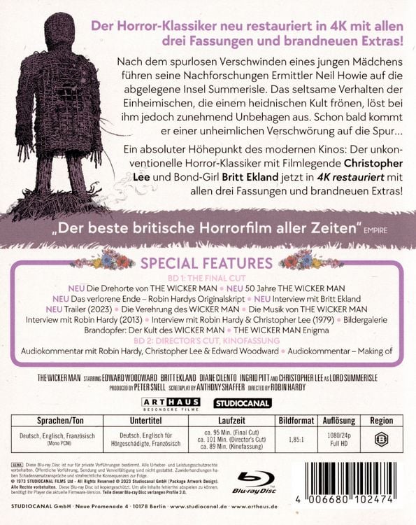 Produktbild: The Wicker Man [2 BRs]