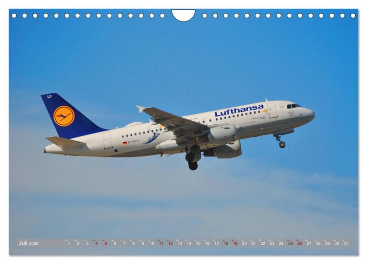 Produktbild: Flugzeuge - Eindrucksvolle Riesen am Himmel (Wandkalender 2026 DIN A4 quer), CALVENDO Monatskalender