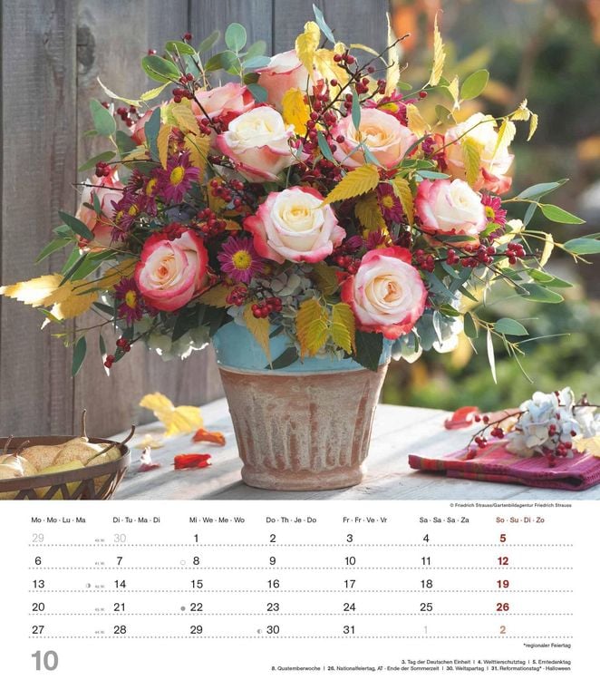 Produktbild: Alpha Edition - Der Duft der Rosen 2025 Bildkalender, 30,x34cm, Kalender mit sch&ouml;nen Bildmotiven f&uuml;r jeden Monat, Monats&uuml;bersicht, Feiertage DE/AT/CH und internationales Kalendarium