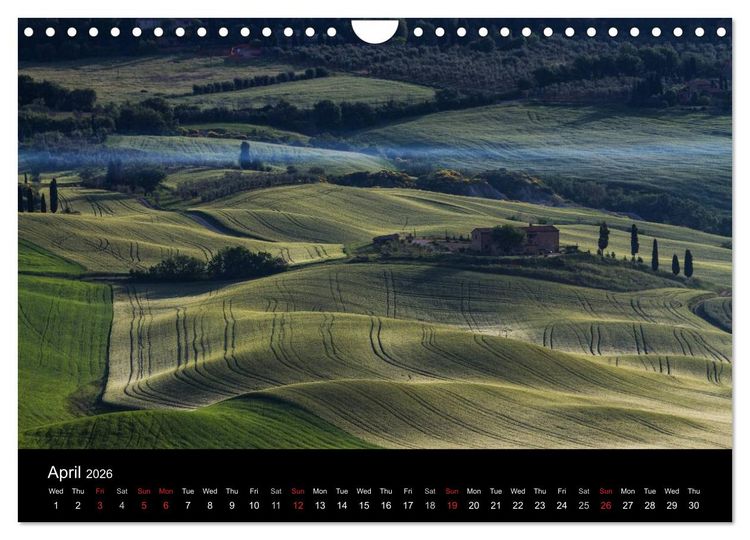 Produktbild: Tuscany Amazing Val d'Orcia (Wall Calendar 2026 DIN A4 landscape), CALVENDO 12 Month Wall Calendar