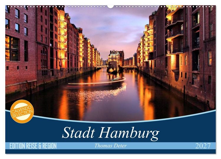 Produktbild: Stadt Hamburg (Wandkalender 2027 DIN A2 quer), CALVENDO Monatskalender