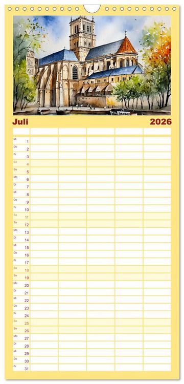 Produktbild: Familienplaner 2026 - Italien - La dolce vita mit 5 Spalten (Wandkalender, 21 x 45 cm) CALVENDO