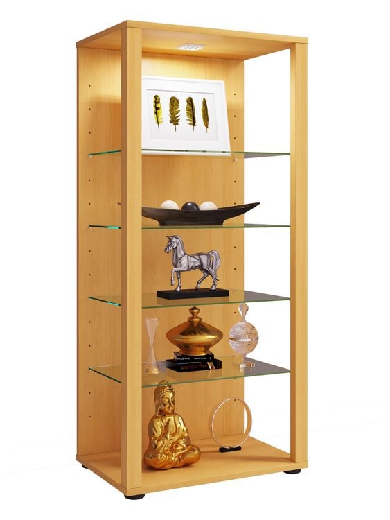 Produktbild: Holz Glas Stand Vitrine Sammelvitrine Glasol lll