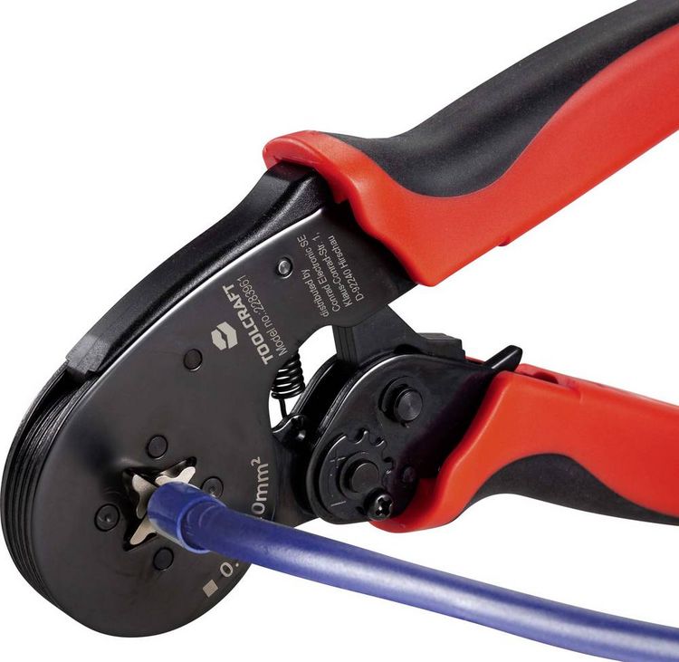 Produktbild: TOOLCRAFT TO-6851883 Crimpzange Aderendh&uuml;lsen 0.25 bis 10mm&sup2;