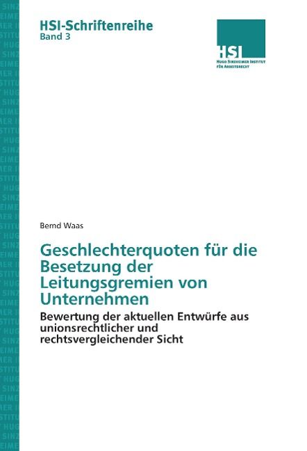 Produktbild: Waas, B: Geschlechterquoten f&uuml;r die Besetzung der Leitungsgr
