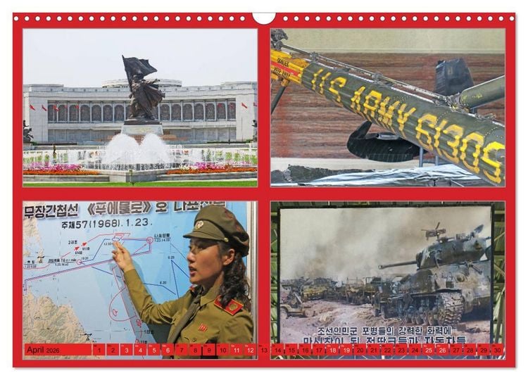 Produktbild: NORDKOREA - SCH&Ouml;NES UNGEW&Ouml;HNLICHES FARBIGES FREUNDLICHES (Wandkalender 2026 DIN A3 quer), CALVENDO Monatskalender