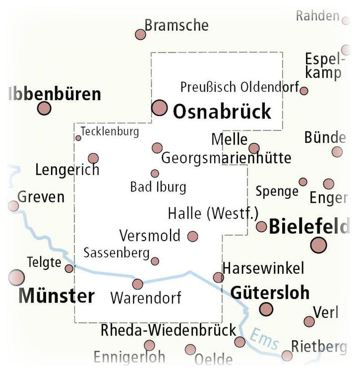 Produktbild: Bad Iburg - Bad Laer - Bad Rothenfelde - Bad Essen, Sassenberg - Warendorf 1:50 000