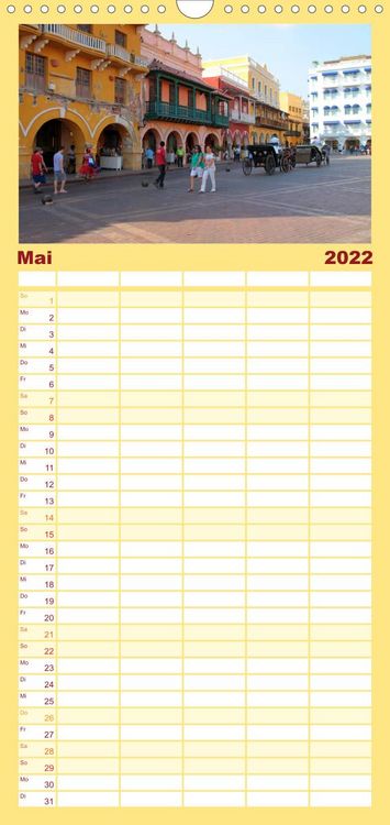 Produktbild: Familienplaner Photoreise durch Kolumbien (Wandkalender 2022 , 21 cm x 45 cm, hoch)