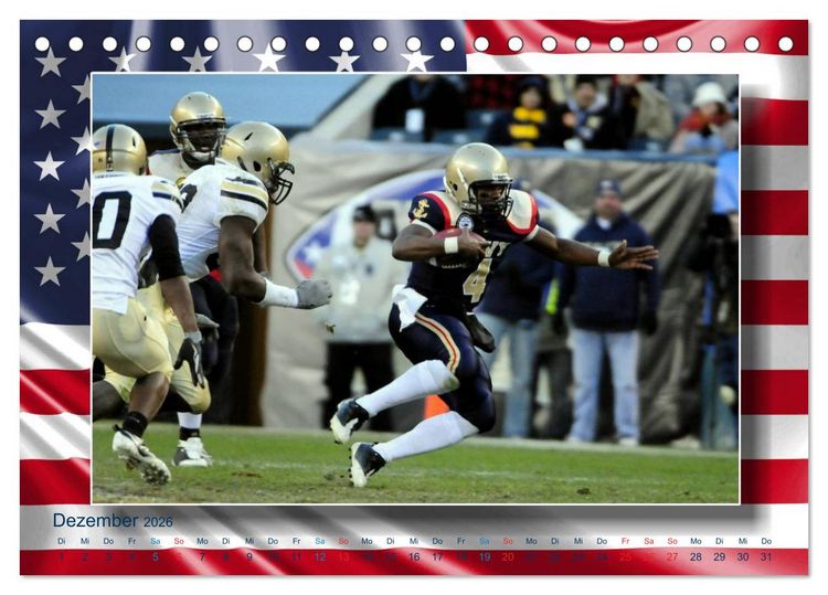 Produktbild: American Football - Kickoff (Tischkalender 2026 DIN A5 quer), CALVENDO Monatskalender