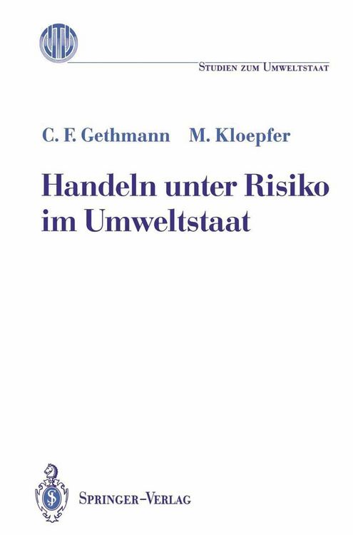 Produktbild: Handeln unter Risiko im Umweltstaat