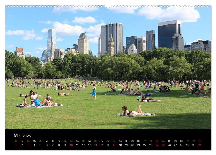 Produktbild: New York City (Wandkalender 2026 DIN A2 quer), CALVENDO Monatskalender