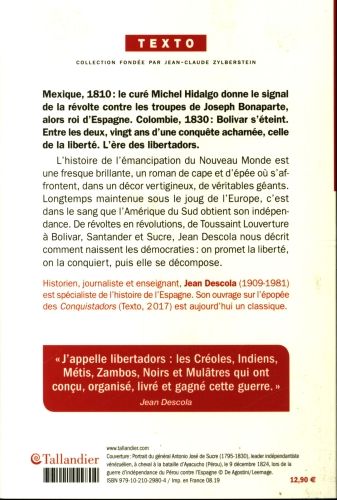 Produktbild: Les libertadors : l'&eacute;mancipation de l'Am&eacute;rique latine, 1810-1830